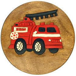 Kinderhocker Holz Motiv Feuerwehr