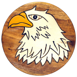 Kinderhocker Holz Tiermotiv Adler