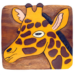 Kinderhocker Holz Tiermotiv Giraffe