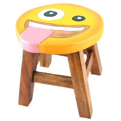 Kinderhocker Holz Motiv Crazy